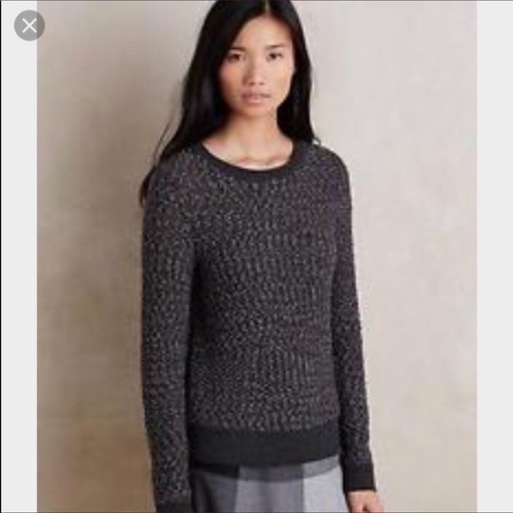 Anthropologie Sweaters - ANTHRO MOTH | Grey Slub Pullover Knit Sweater